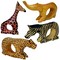 Stoneage Arts Inc 4-Piece Napkin Ring Set with Animal Design  5"